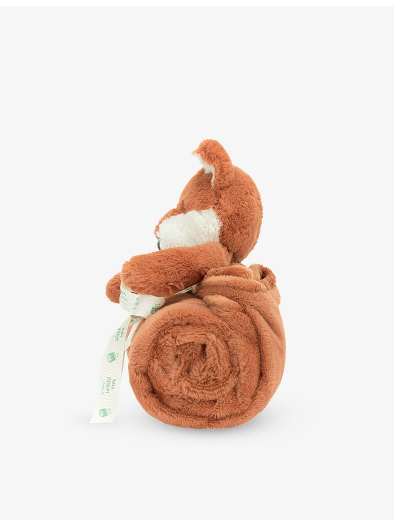 Jellycat Bashful Fox faux fur blanket 70cm, imported from the UK
