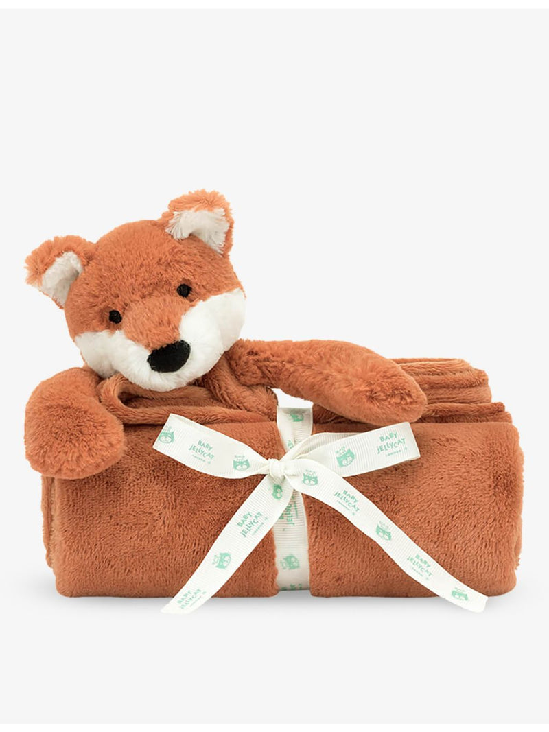 Jellycat Bashful Fox faux fur blanket 70cm, imported from the UK