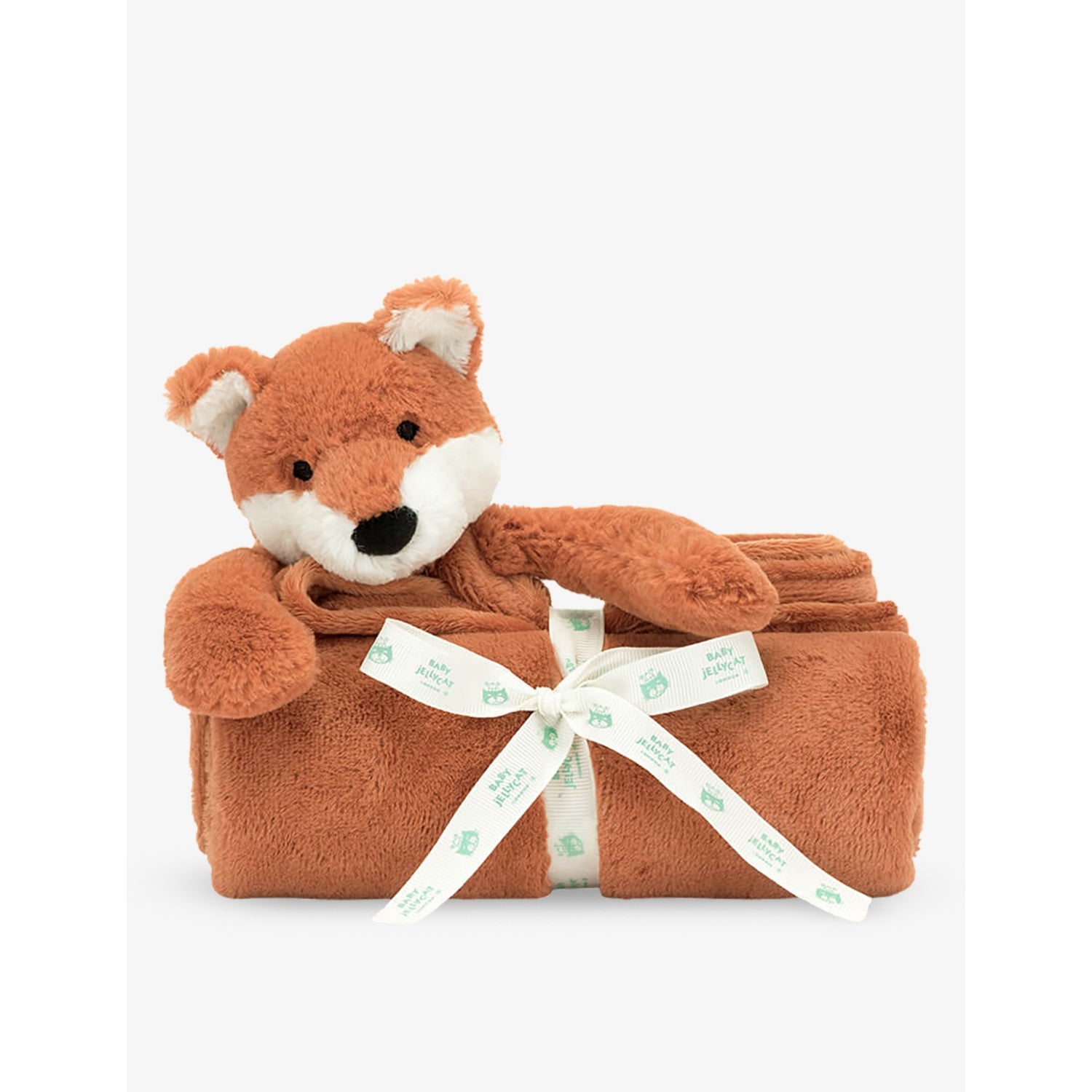Jellycat Bashful Fox faux fur blanket 70cm, imported from the UK