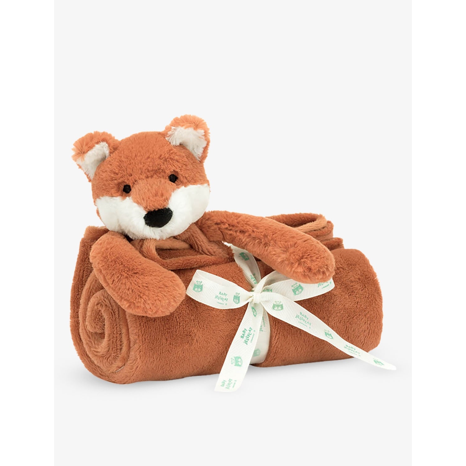 Jellycat Bashful Fox faux fur blanket 70cm, imported from the UK