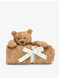 Jellycat Bartholomew Bear faux-fur blanket 70cm - British product