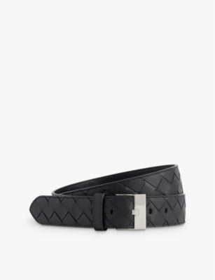 Bottega Veneta Double-Weave Calf Leather Belt 106cm
