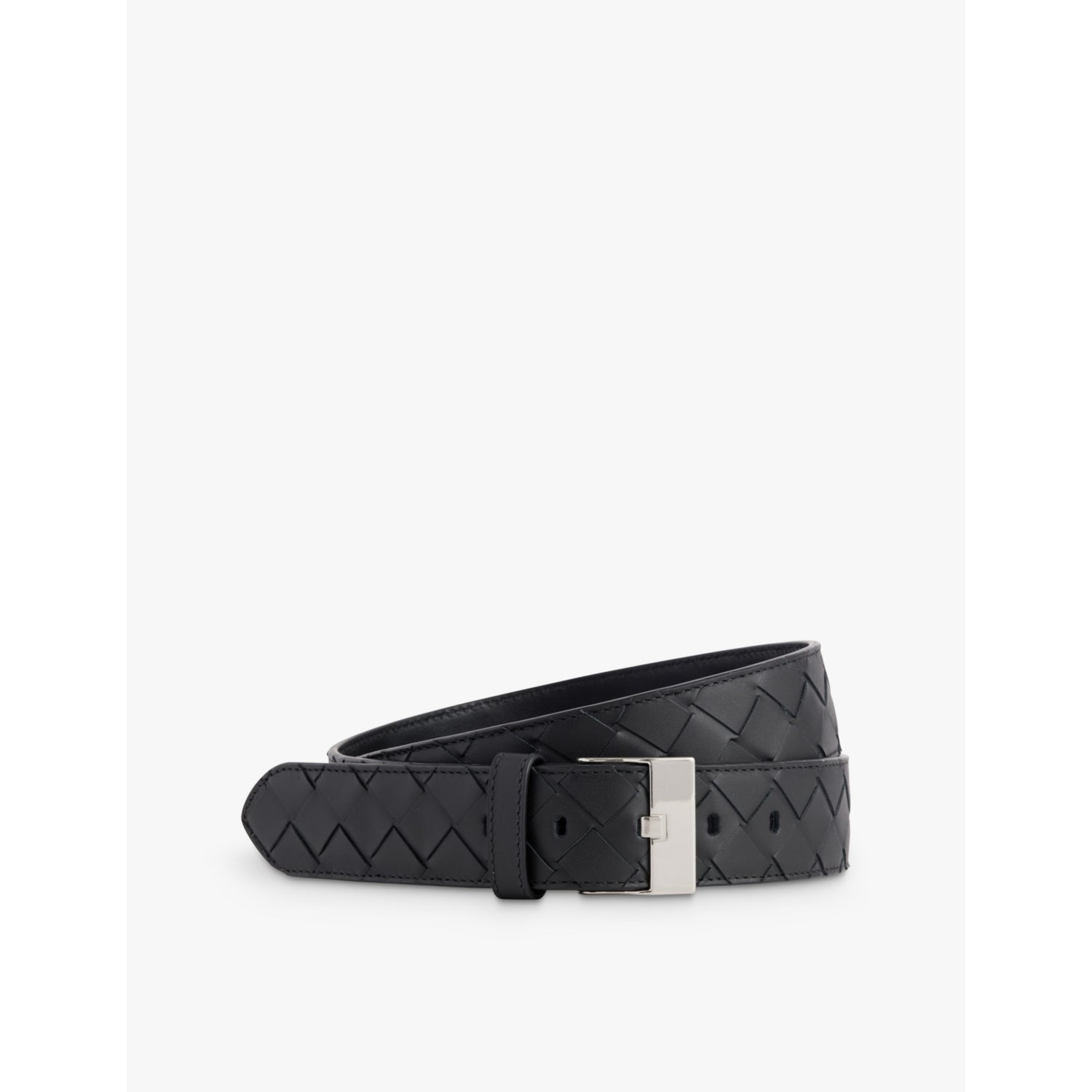 Double-weave branded leather belt - 30