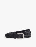Bottega Veneta Braided Brand-Debossed Leather Belt 106cm