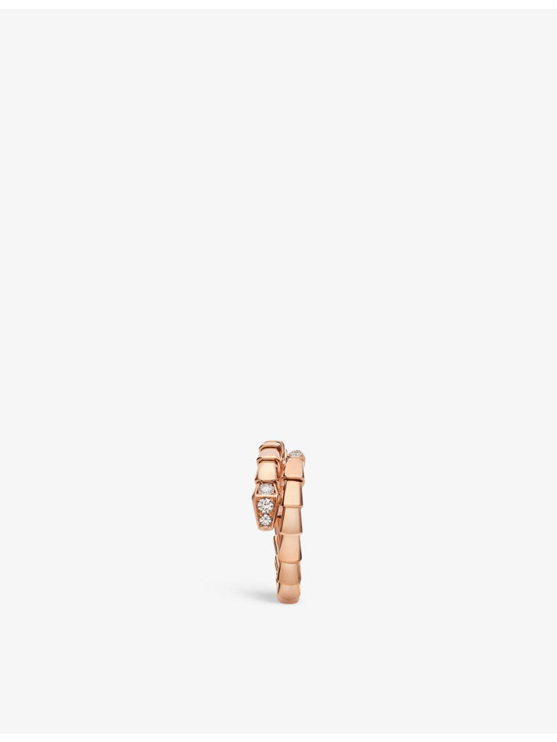 Bvlgari Serpenti Viper 18ct rose gold diamond ring - British product