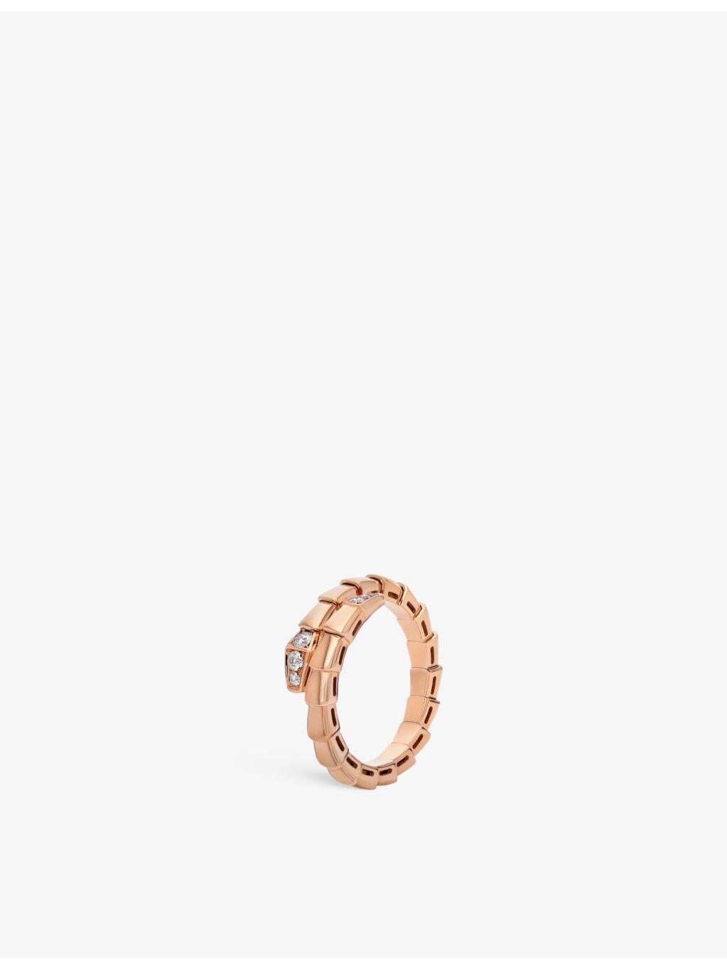 Bvlgari Serpenti Viper 18ct rose gold diamond ring - British product