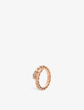 Bvlgari Serpenti Viper 18ct Rose-Gold and 0.14ct Brilliant-Cut Diamond Ring