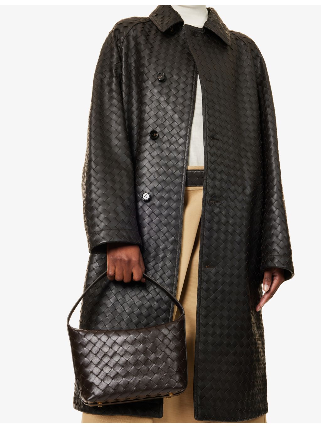 Bottega Veneta Wallace mini leather top-handle bag (British brand)