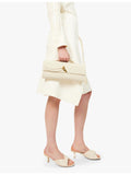 Andiamo leather clutch bag with gold-toned hardware and eight card slots, imported from the UK