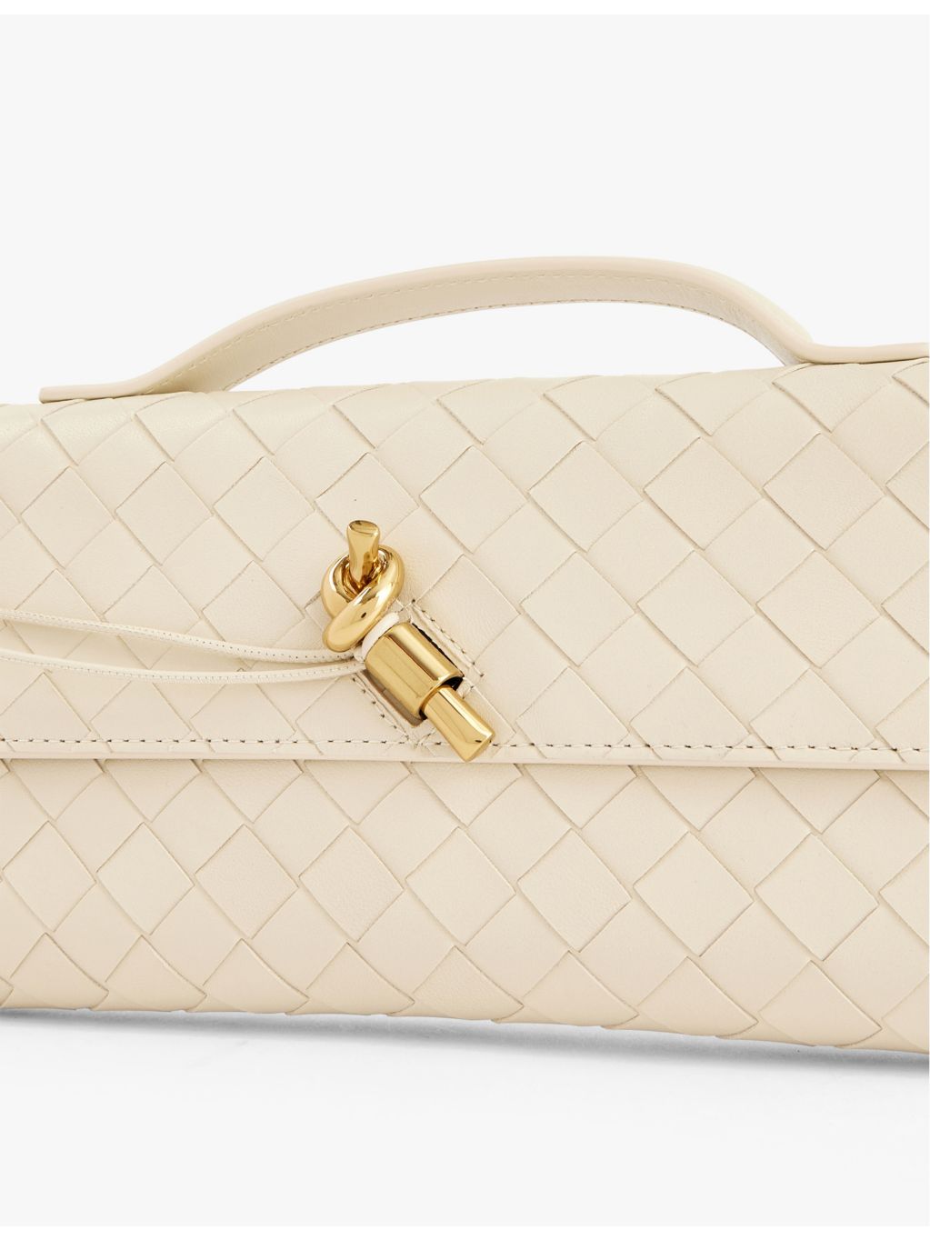 Andiamo leather clutch bag with gold-toned hardware and eight card slots, imported from the UK
