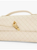 Andiamo leather clutch bag with gold-toned hardware and eight card slots, imported from the UK