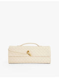 Andiamo leather clutch bag with gold-toned hardware and eight card slots, imported from the UK