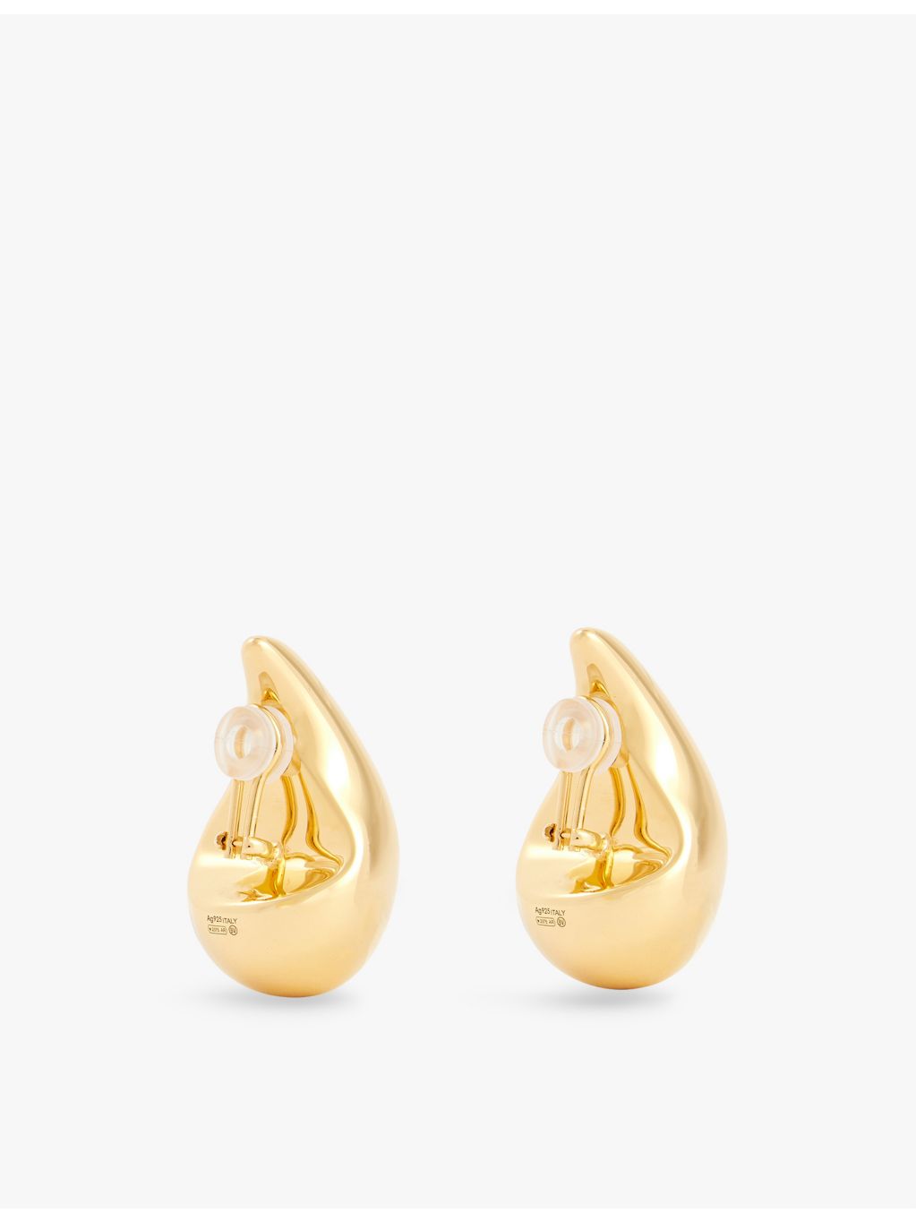 Bottega Veneta gold-plated drop earrings sterling silver, UK version