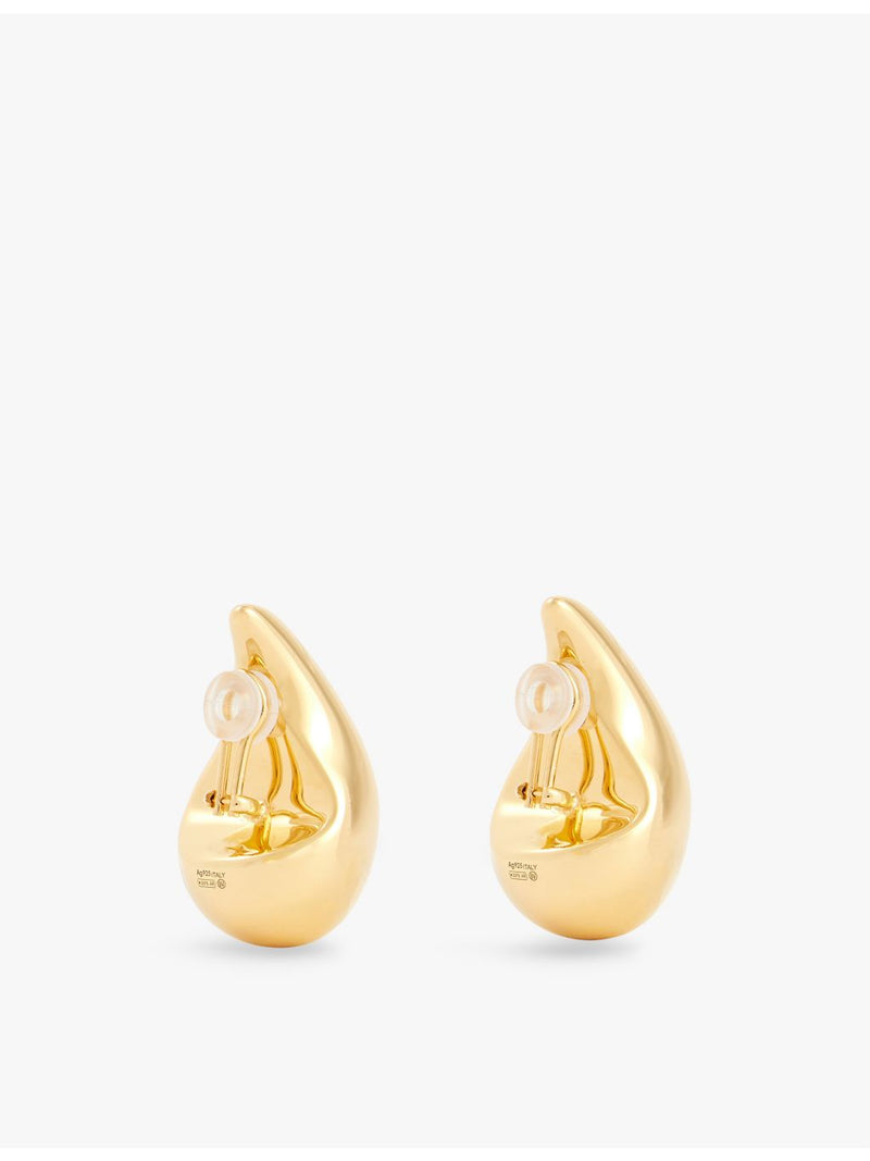 Bottega Veneta gold-plated drop earrings sterling silver, UK version