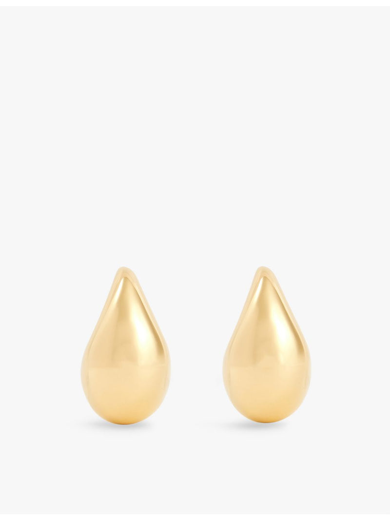 Bottega Veneta gold-plated drop earrings sterling silver, UK version