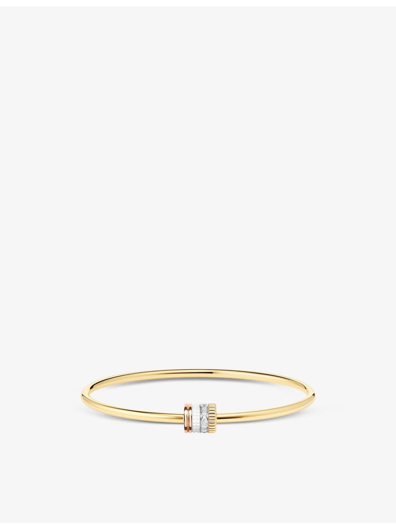 Boucheron Quatre white-edition bracelet in 18ct gold, ceramic and diamonds, UK version
