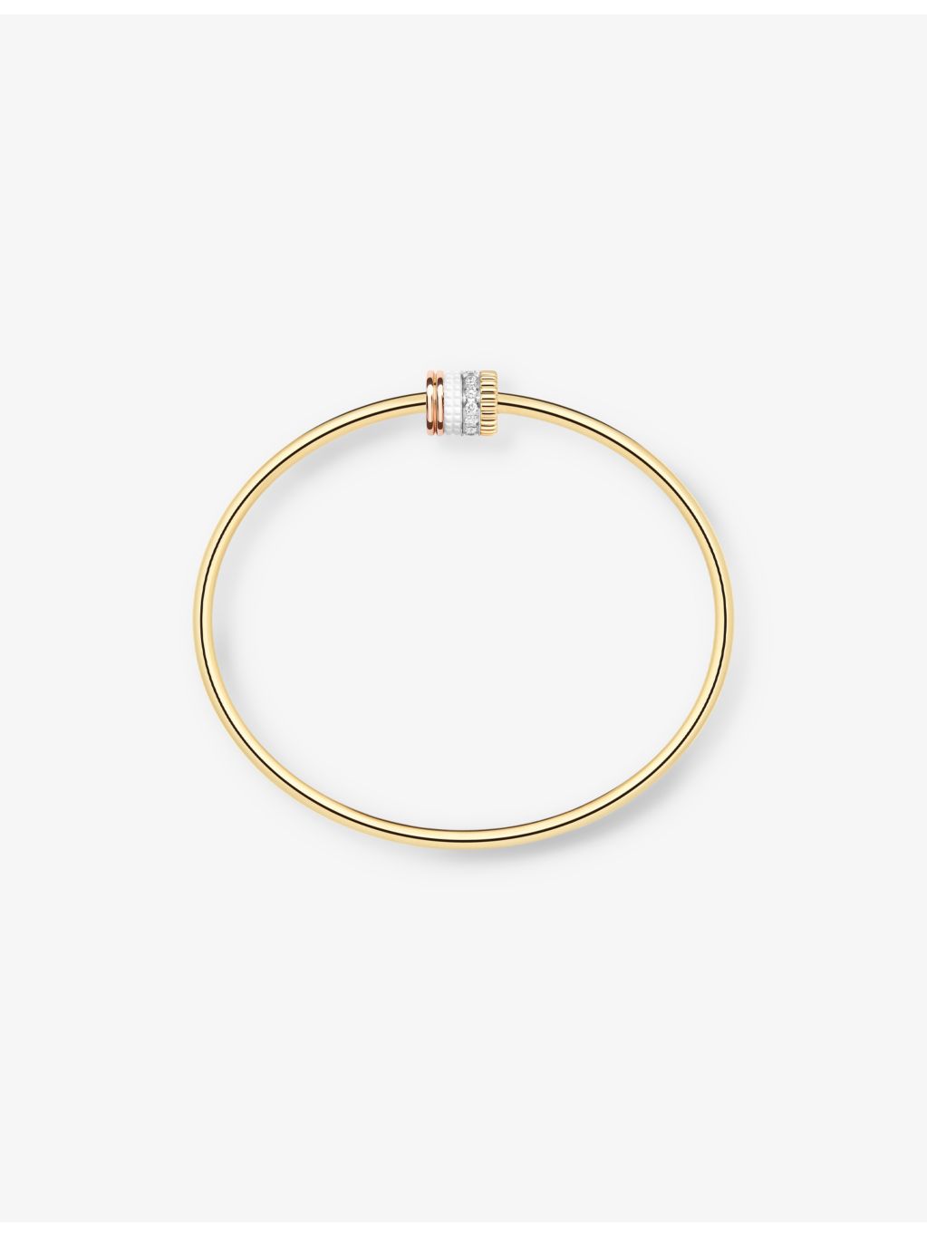 Boucheron Quatre white-edition bracelet in 18ct gold, ceramic and diamonds, UK version