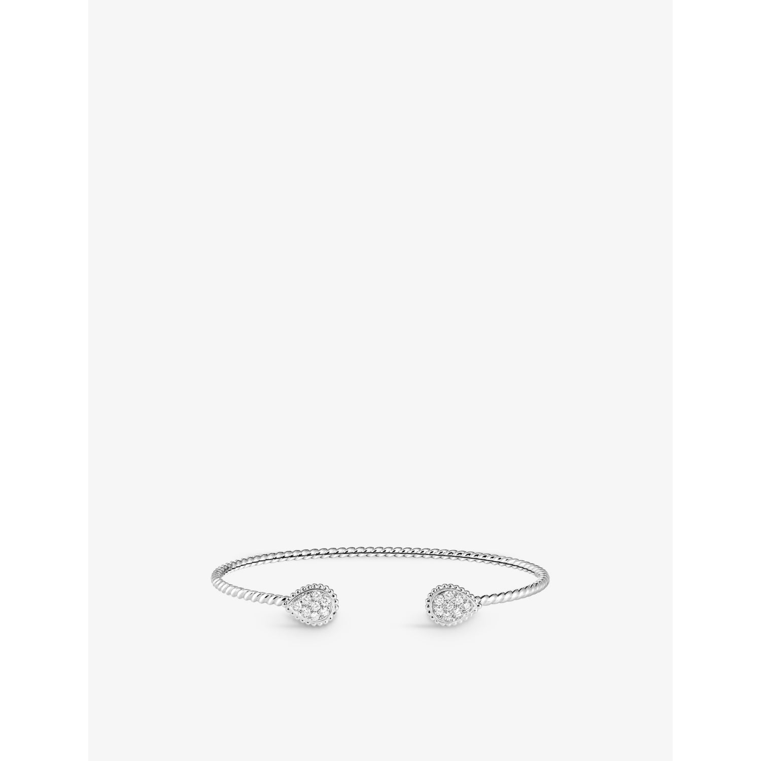 Boucheron Serpent Bohème double motif 18ct white-gold and 0.26ct diamond bracelet