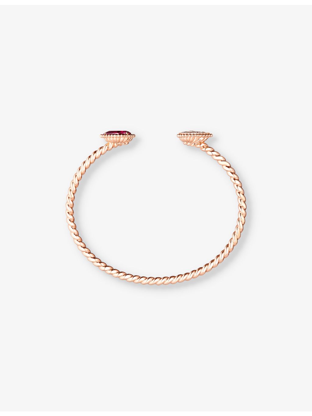 Boucheron Serpent Bohème pink gold diamond bangle - British product