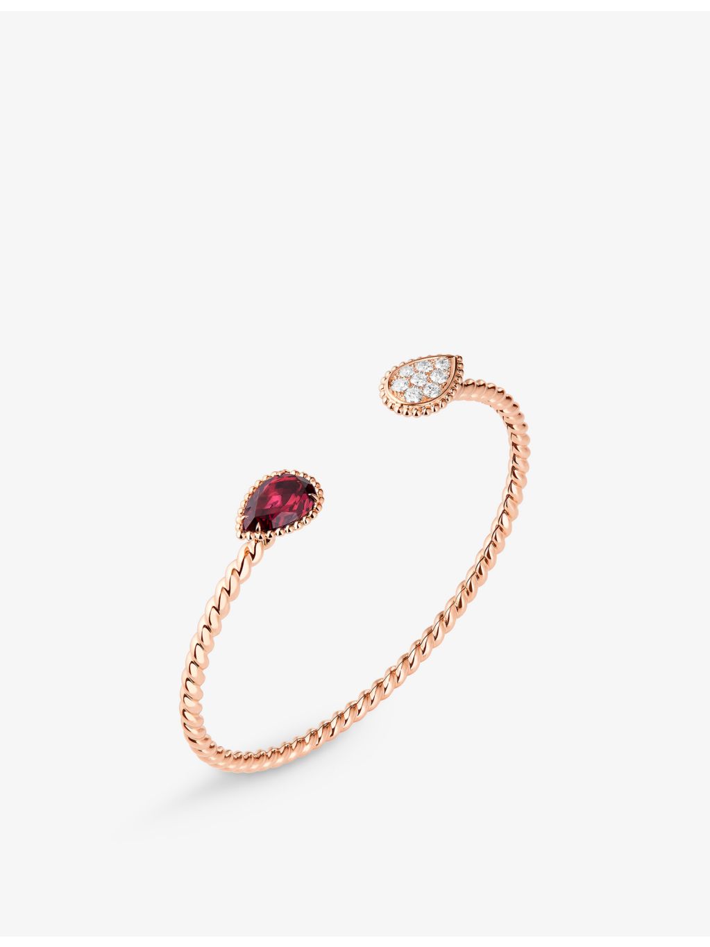 Boucheron Serpent Bohème pink gold diamond bangle - British product