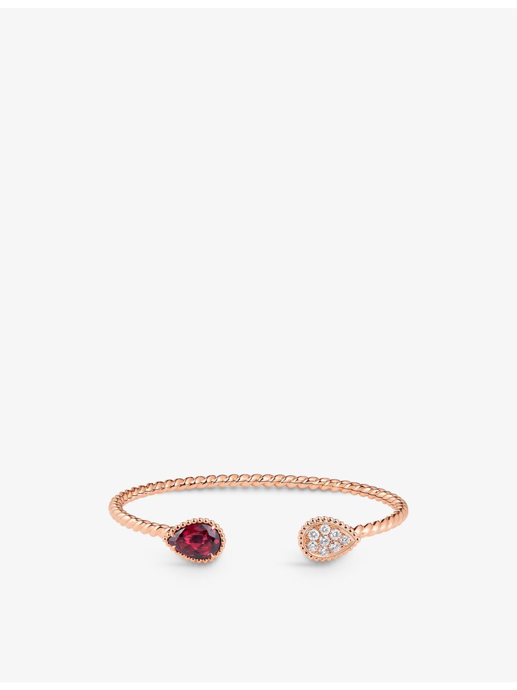 Boucheron Serpent Bohème pink gold diamond bangle - British product