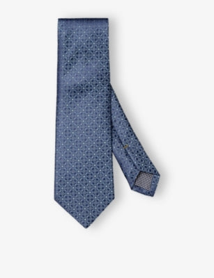 Eton 100% silk tie with geometric pattern, UK version
