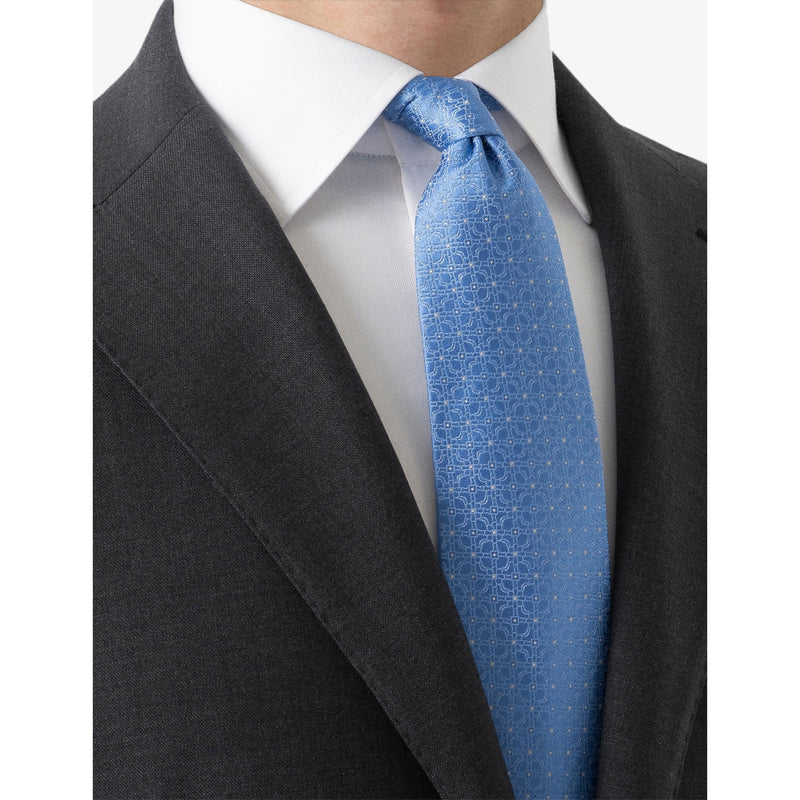 Eton 100% silk tie with geometric pattern, UK version
