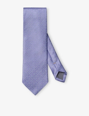 Eton Geometric-Pattern Silk Tie