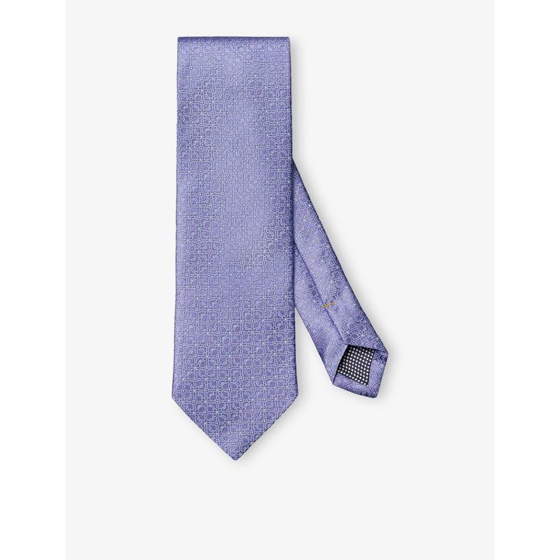 Eton Geometric-Pattern Silk Tie