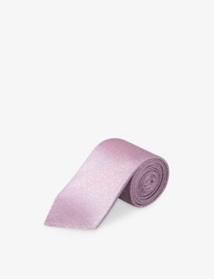 Eton 100% silk tie with geometric pattern, UK version
