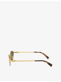 Miu Miu irregular-frame metal sunglasses MU 56ZS (British brand)