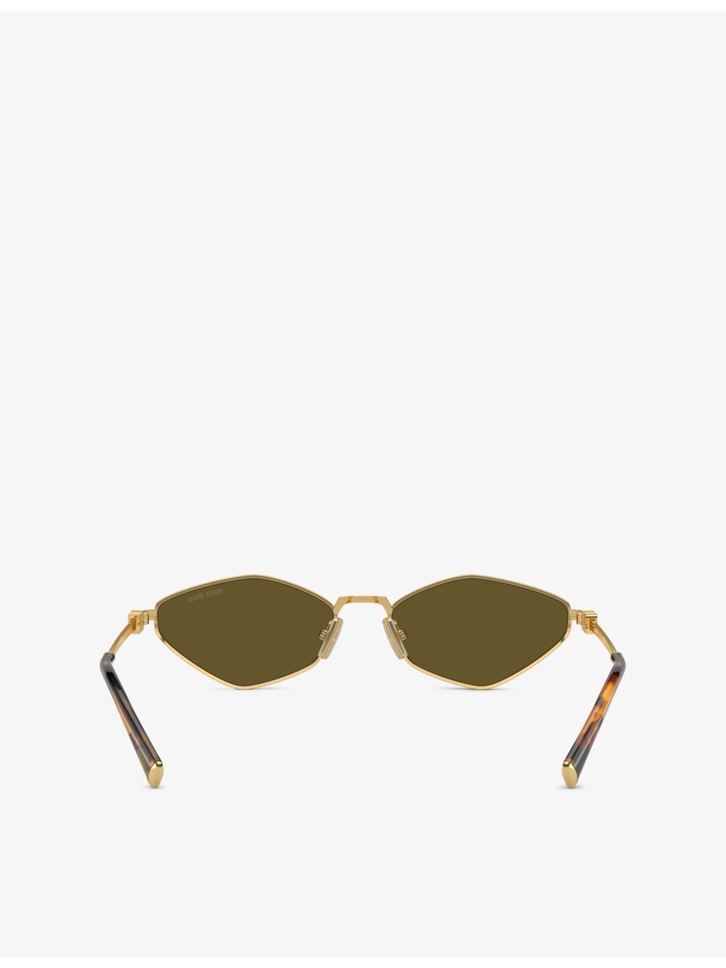 Miu Miu irregular-frame metal sunglasses MU 56ZS (British brand)