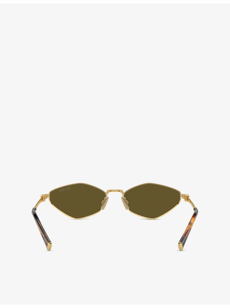 Miu Miu irregular-frame metal sunglasses MU 56ZS (British brand)