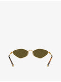 Miu Miu irregular-frame metal sunglasses MU 56ZS (British brand)