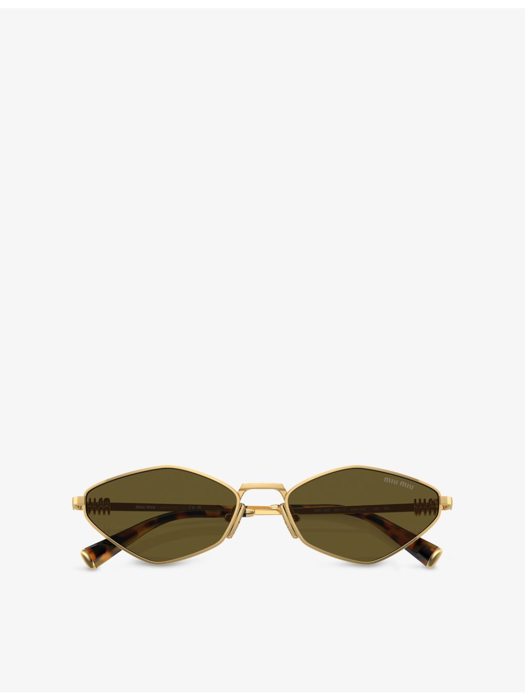 Miu Miu irregular-frame metal sunglasses MU 56ZS (British brand)