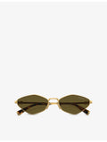 Miu Miu irregular-frame metal sunglasses MU 56ZS (British brand)