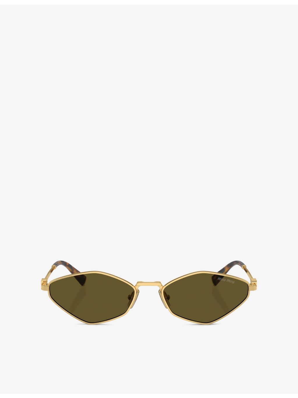 Miu Miu irregular-frame metal sunglasses MU 56ZS (British brand)