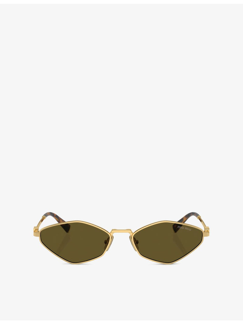 Miu Miu irregular-frame metal sunglasses MU 56ZS (British brand)