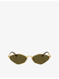 Miu Miu irregular-frame metal sunglasses MU 56ZS (British brand)