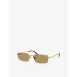 Prada PRA60S rectangle-frame metal sunglasses with polyamide lenses (British brand)