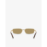 Prada PRA60S rectangle-frame metal sunglasses with polyamide lenses (British brand)