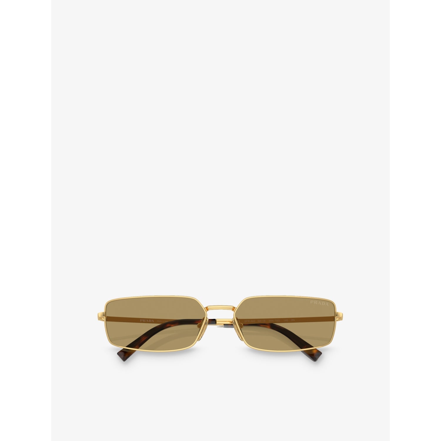 Prada PRA60S rectangle-frame metal sunglasses with polyamide lenses (British brand)