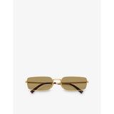 Prada PRA60S rectangle-frame metal sunglasses with polyamide lenses (British brand)