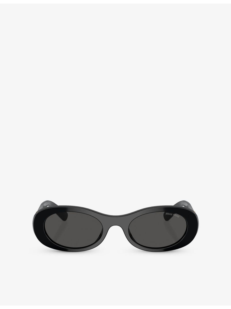 Miu Miu oval-frame acetate sunglasses MU 06ZS (British brand)