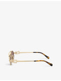 Miu Miu oval metal sunglasses MU 54ZS (British brand)