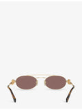 Miu Miu oval metal sunglasses MU 54ZS (British brand)