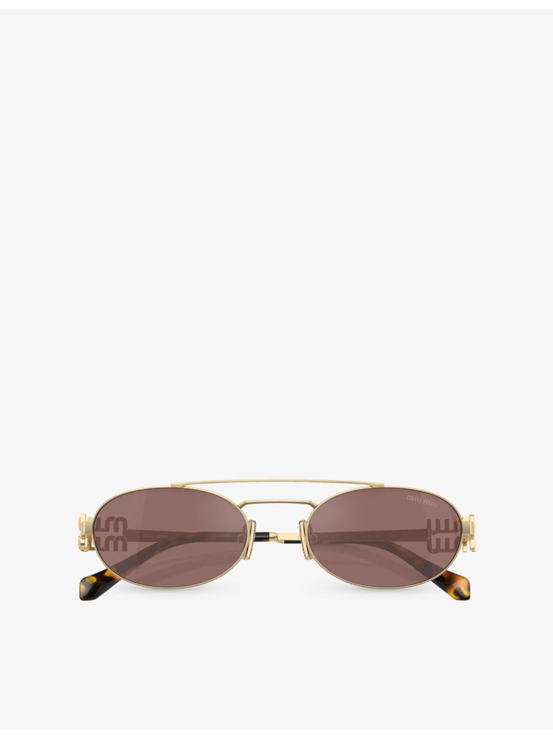 Miu Miu oval metal sunglasses MU 54ZS (British brand)