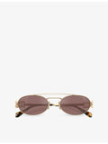 Miu Miu oval metal sunglasses MU 54ZS (British brand)