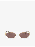 Miu Miu oval metal sunglasses MU 54ZS (British brand)