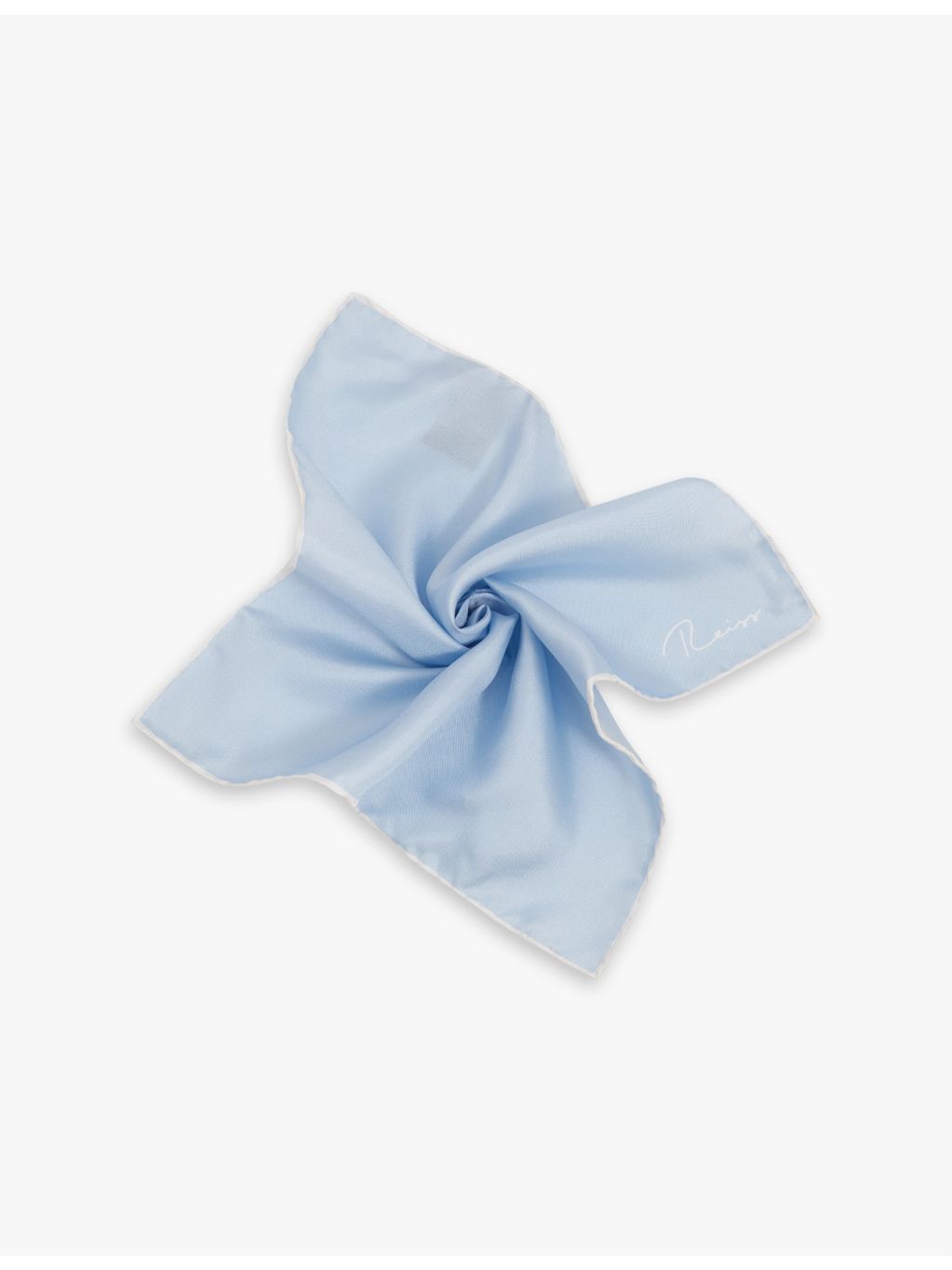 Reiss contrast-piping satin pocket square 32cm (British brand)